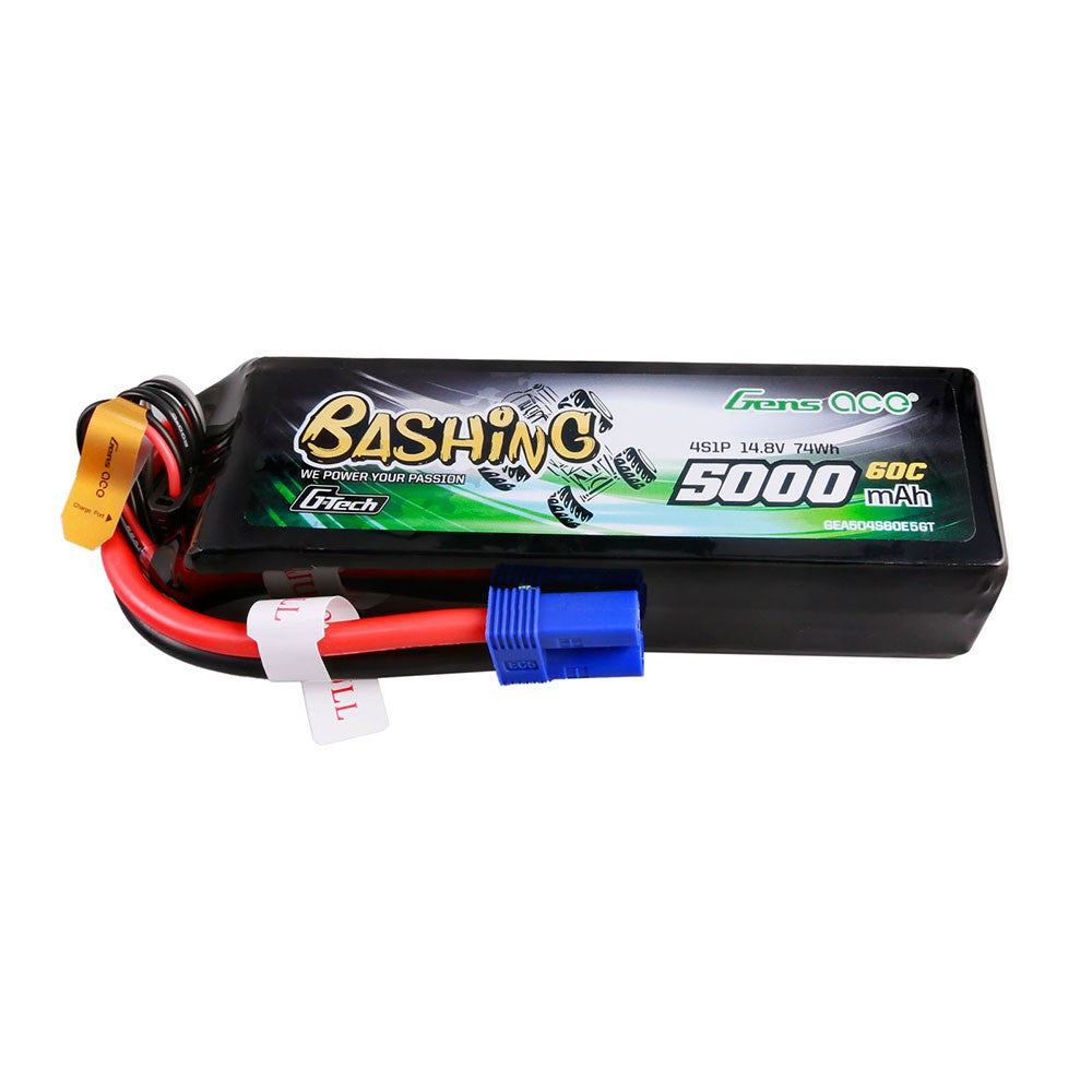 Batterie Lipo Gens ace G-Tech 5000mAh 14.8V 4S1P 60C prise EC5