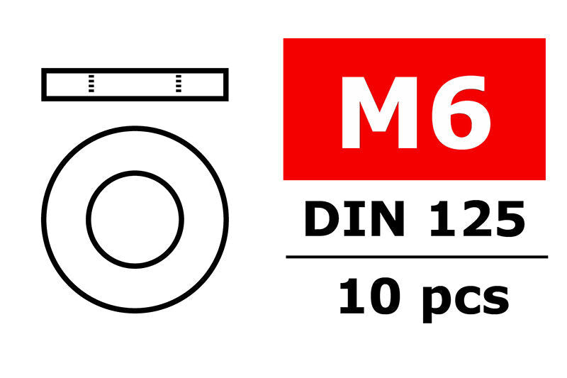 Rondelle M6 acier galvanisé (10 pcs) - C-3201-60
