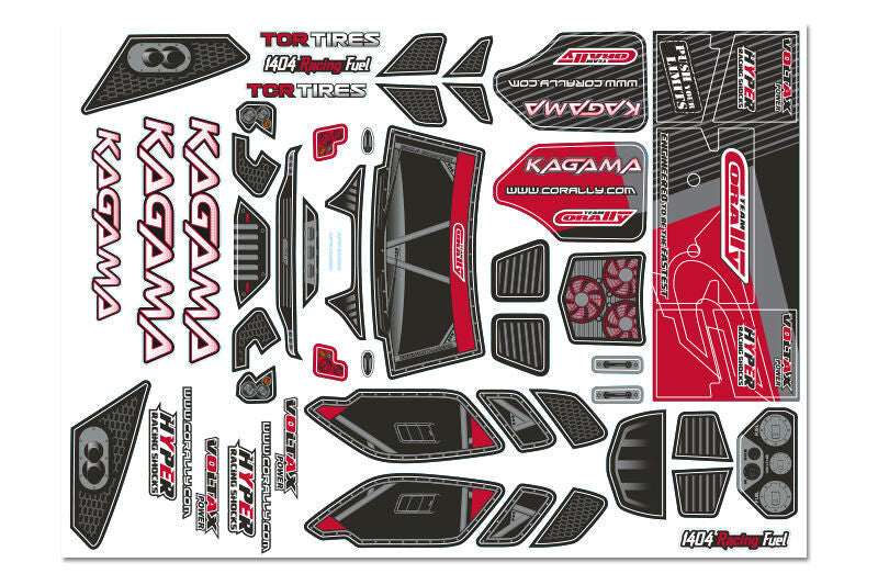 Planche de stickers pour Kagama rouge - C-00180-981-4
