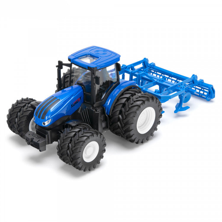 Tracteur jouet radiocommandé 1/24 double roues avec niveleuse KO6639HB