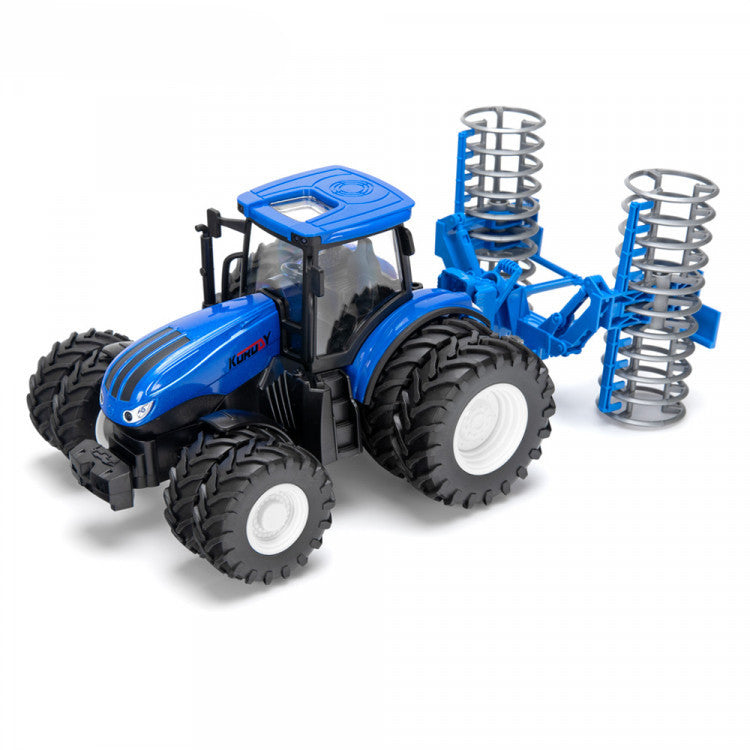 Tracteur jouet radiocommandé 1/24 double roues avec rouleaux KO6636HB