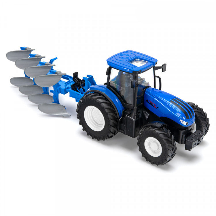 Tracteur jouet radiocommandé 1/24 avec charrue KO6638H
