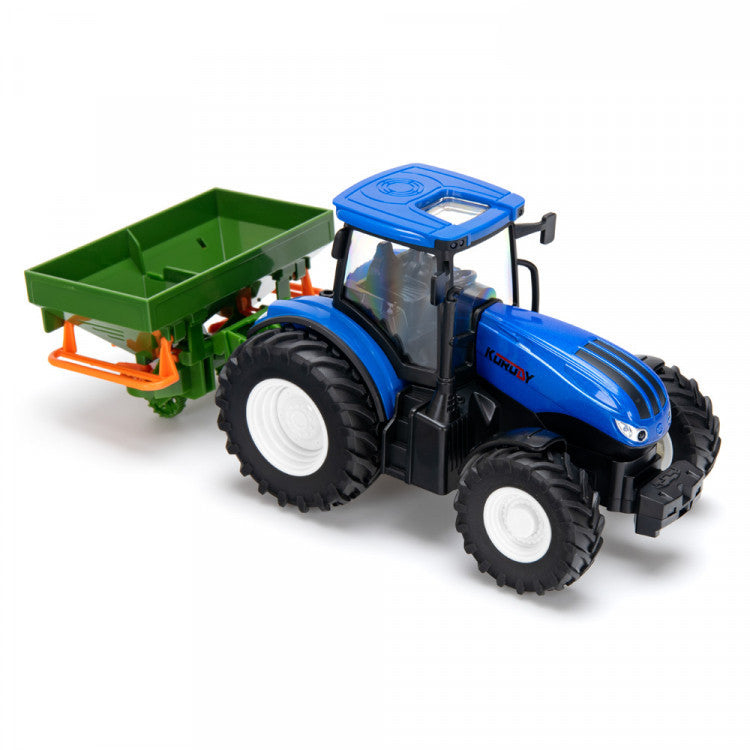 Tracteur jouet radiocommandé 1/24 avec épandeur KO6635H