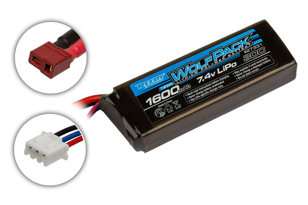 Batterie lipo 2S 7,4V Wolfpack 1600mah AS27331