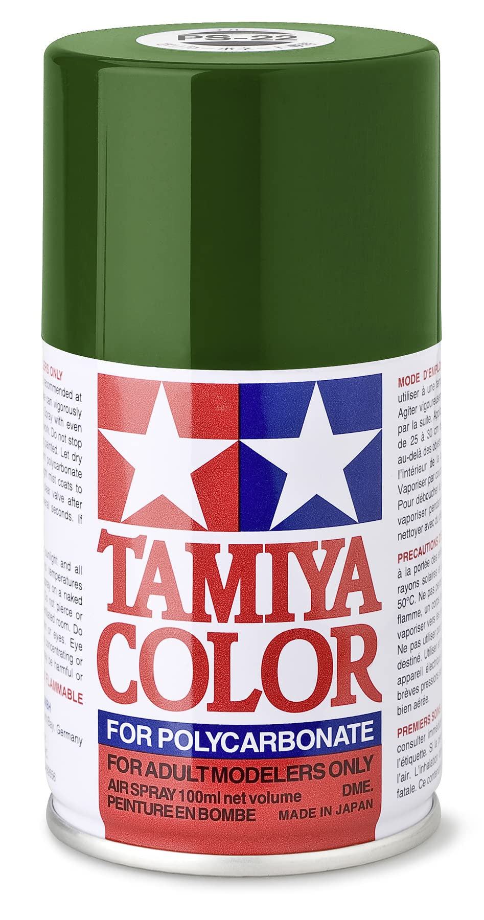 Peinture Lexan PS22 vert - Tamiya 86022