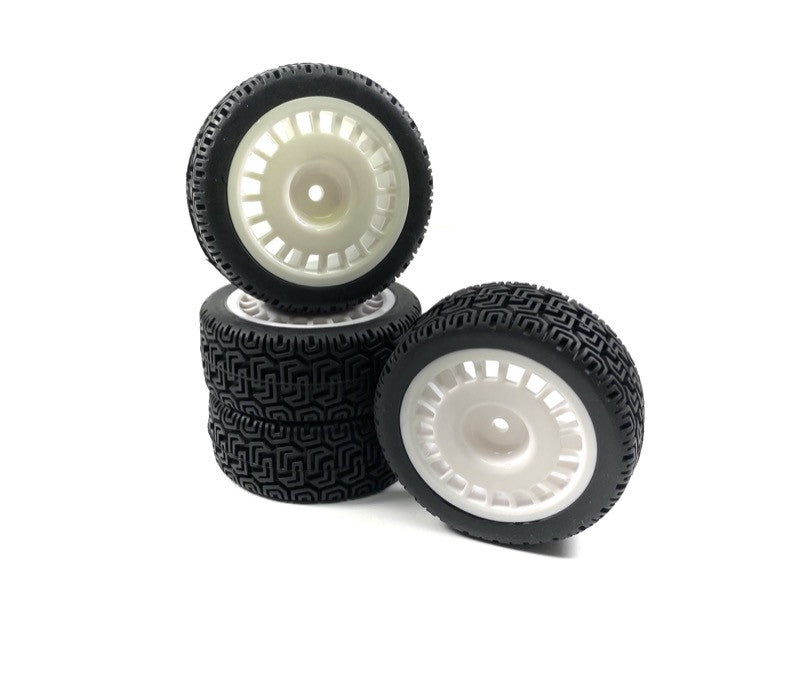 4 roues AV/ARR Rallye Winded Design blanc 1/10 - 2510063