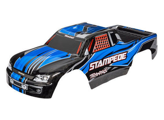 Carrosserie Stampede Truck 1/10 bleu peinte et décorée - Traxxas 3651X