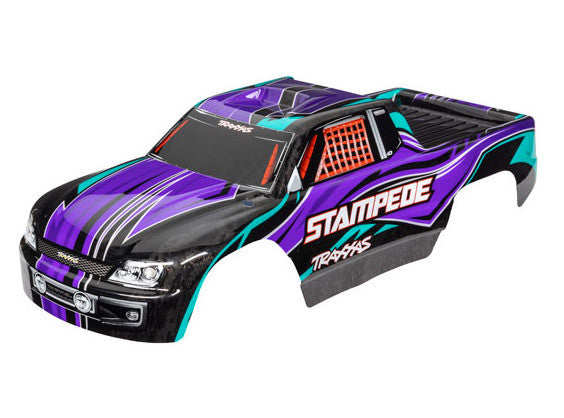 Carrosserie Stampede Truck 1/10 mauve peinte et décorée - Traxxas 3651P