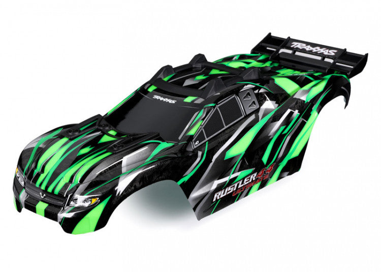 Carrosserie Rustler 4x4 Ultimate peinte et décorée verte - Traxxas 6749-GRN