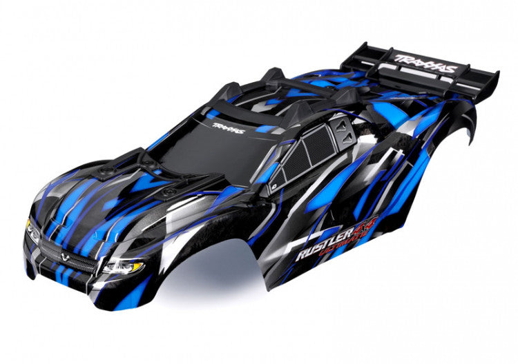 Carrosserie Rustler 4x4 Ultimate peinte et décorée bleue - Traxxas 6749-BLUE