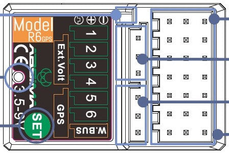 Récepteur 6 voies R6GPS" 2.4GHz - 2020024"