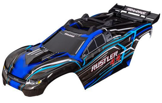Carrosserie Rustler 4x4 bleu (montage sans clips) - Traxxas 6740-BLUE