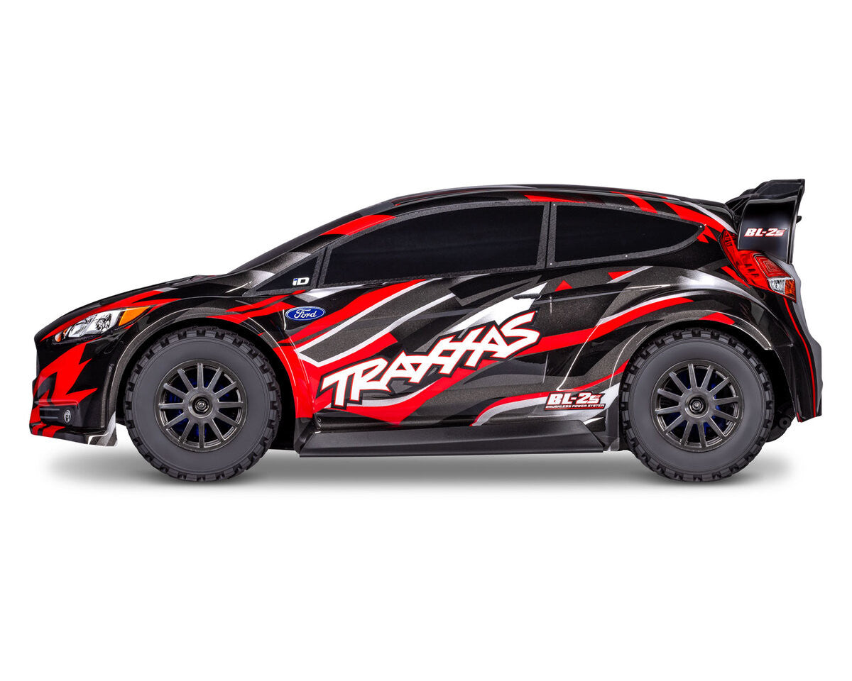 Traxxas Ford fiesta rally brushless 1/10 BL-2s RTR 74154-4 rouge