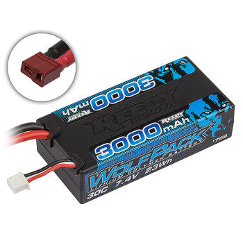 Batterie Lipo Reedy Wolfpack 3000mAh 30C 7.4V (version shorty) prise Dean - AS758