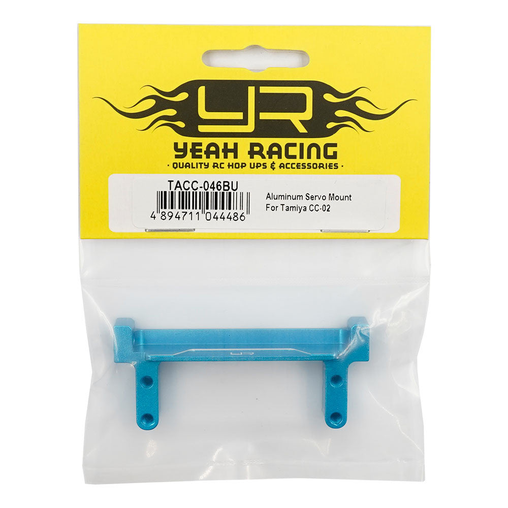 Support de servo en aluminium pour Tamiya CC02 bleu