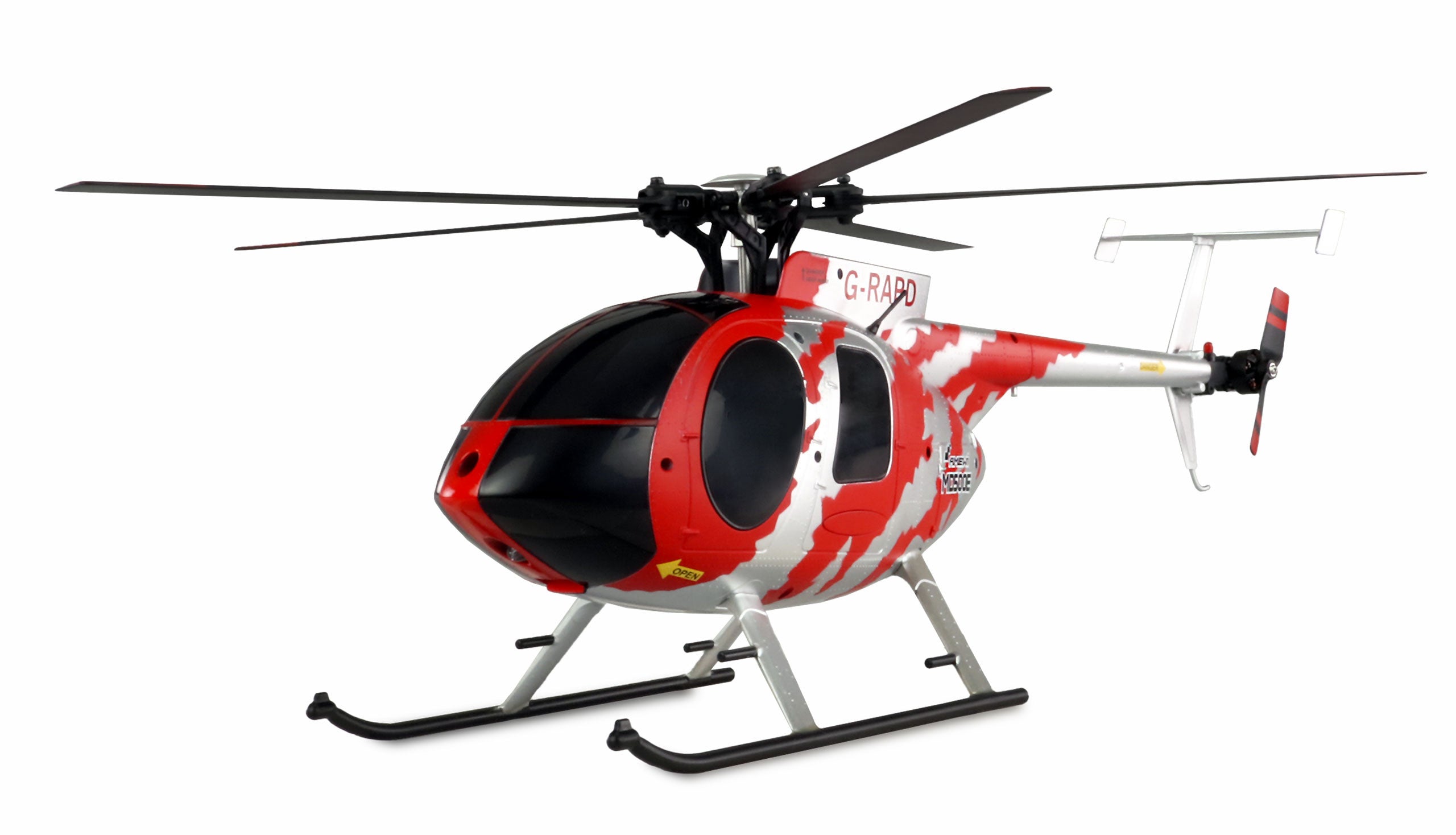 Hélicoptère RC AFX MD500E Brushless 325mm 6 voies rouge