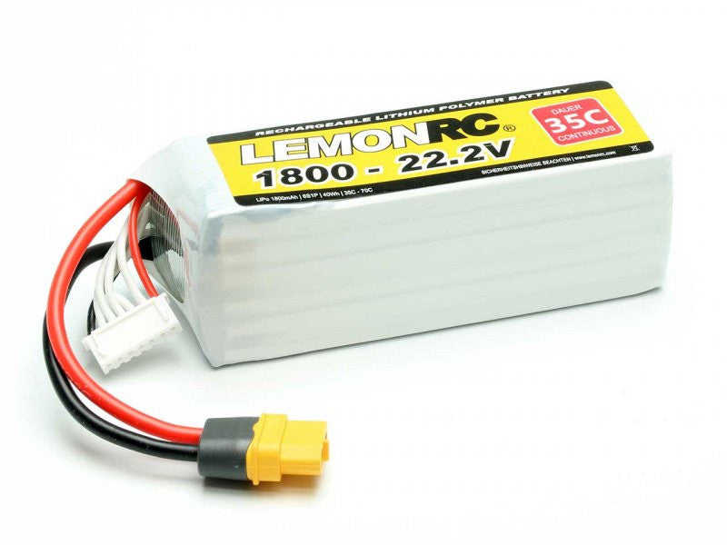 Accu LiPo LEMONRC 1800 - 22.2V (35C) XT60