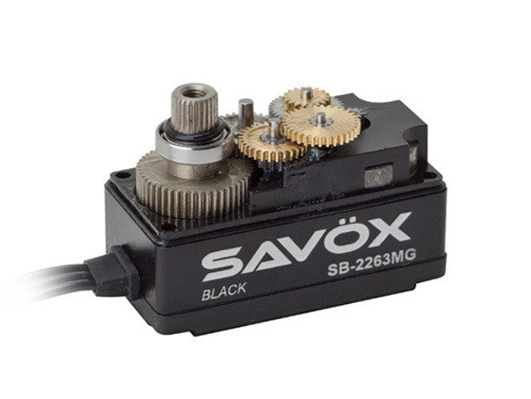 Servo brushless Savox SB-2263MG Black édition Digital low profile 10kg 0.07s