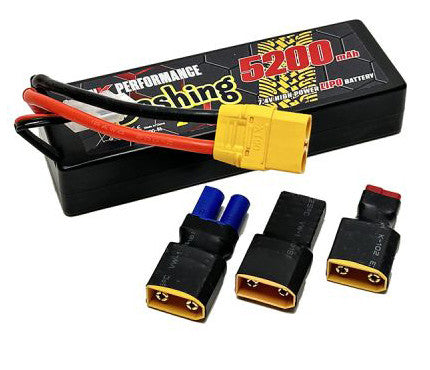 Batterie lipo 2S Bashing 7.4V 5200mAh 50C Dean, XT90, EC5, Traxxas