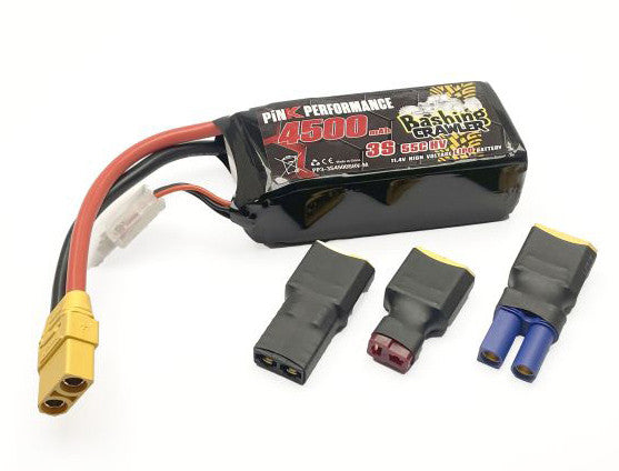 Batterie lipo 3S Bashing crawler 11,1V 4500mAh 55C HV Dean, XT90, EC5, Traxxas