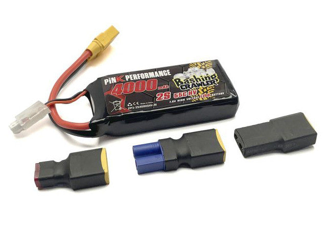 Batterie lipo 2S Bashing crawler 7,4V 4000mAh 55C HV Dean, XT90, EC5, Traxxas