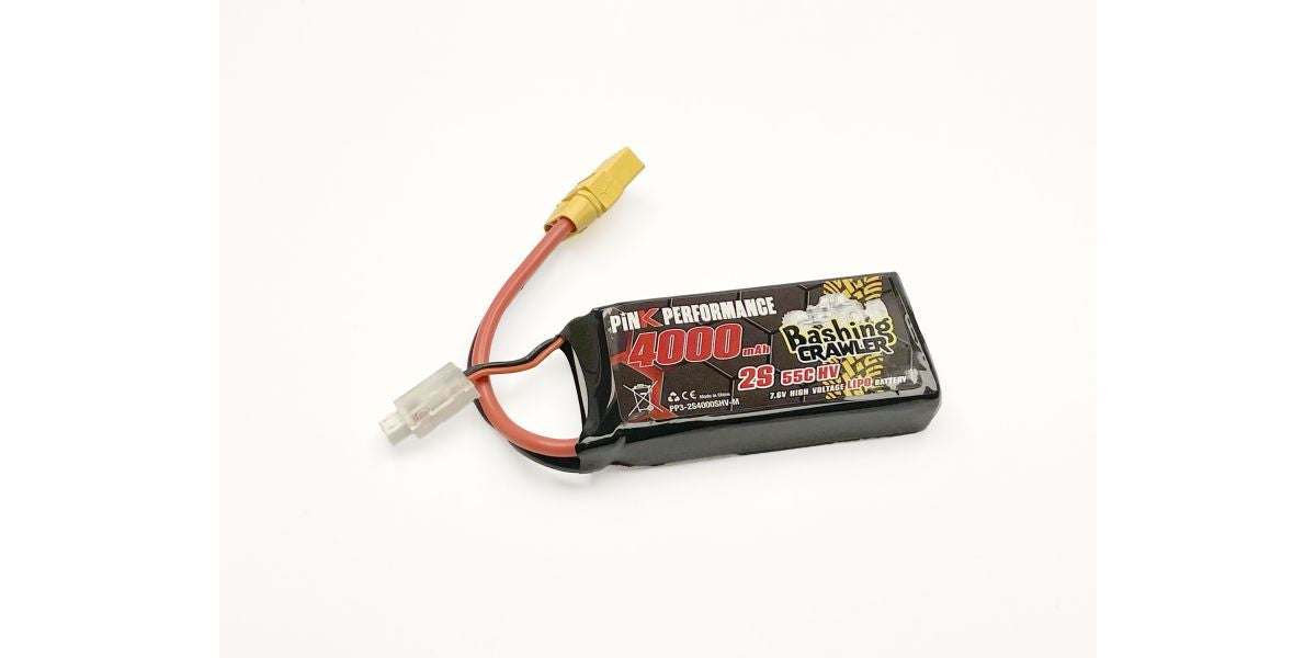 Batterie lipo 2S Bashing crawler 7,4V 4000mAh 55C HV Dean, XT90, EC5, Traxxas