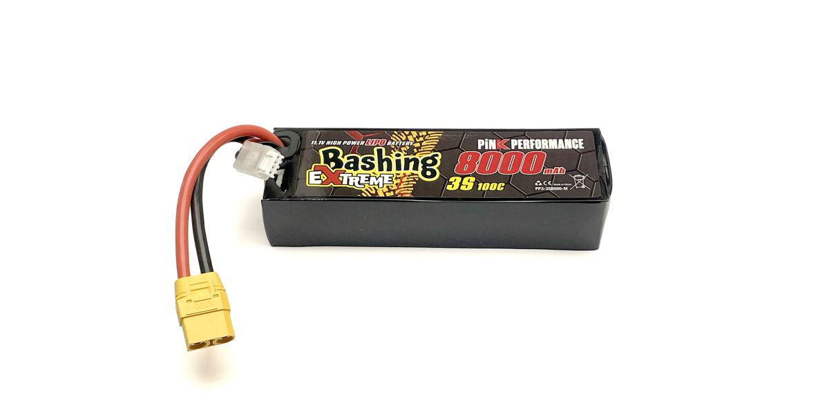 Batterie lipo 3S Bashing 11,1V 8000mAh 100C Dean, XT90, EC5, Traxxas