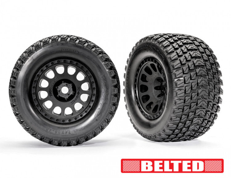 2 Pneus et jantes Gravix Belted pour Traxxas XMaxx / XRT 7862