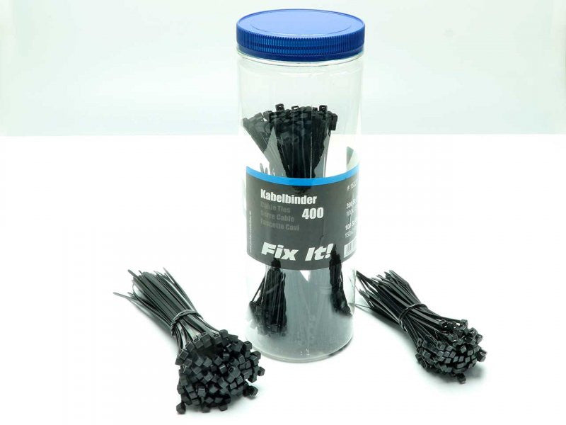 Colliers nylon noir x 400 pcs