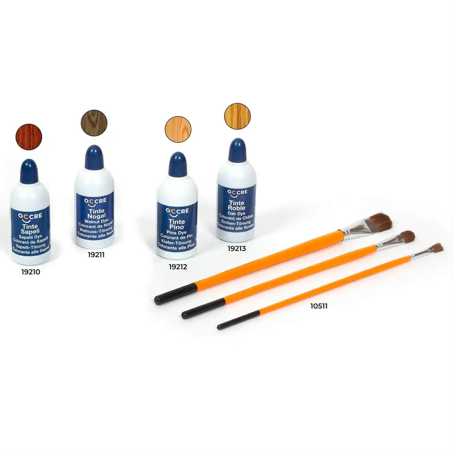 Pack complet de colorants avec pinceaux Occre 90551
