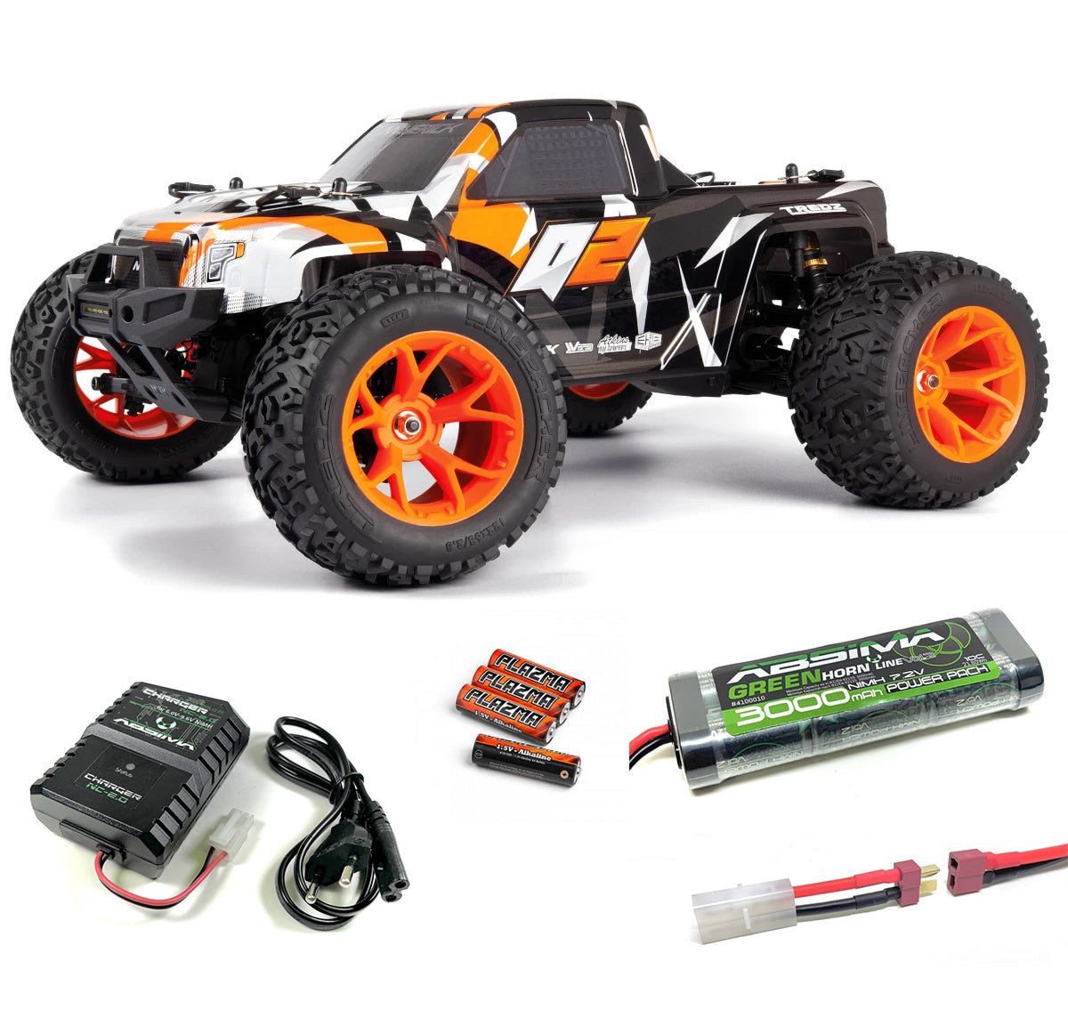 Combo Maverick Quantum 2 MT 4x4 charbon 1/10 - 150401 orange