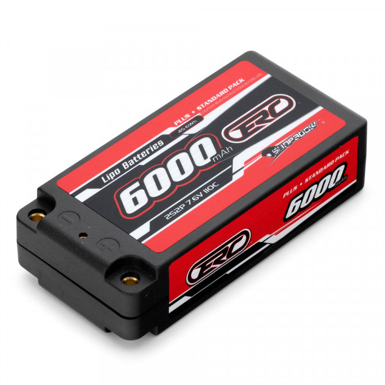Batterie Lipo 2S 7,6V 6000mAh 110C 2S2P HV Shorty PK 4mm