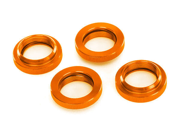 Bagues d'amortisseur réglables GTX aluminium orange (x4) - Traxxas 7767-ORNG