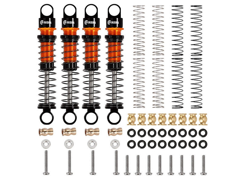 Injora 45mm Amortisseurs orange avec huiles pour FMS FCX24 FCX18