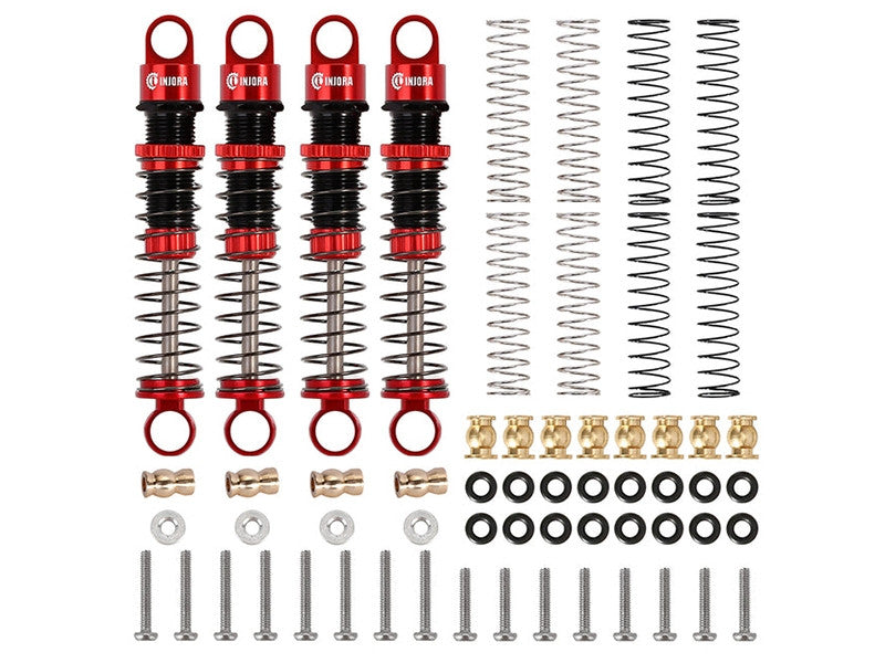 Injora 45mm Amortisseurs rouge avec huiles pour FMS FCX24 FCX18