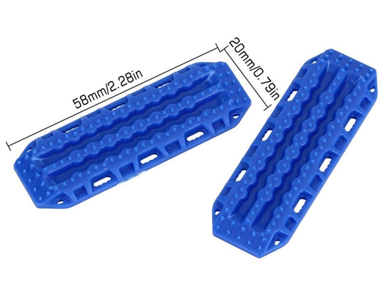 Injora 2 plaques sable bleu pour mini crawlers 1/24 1/18 RC