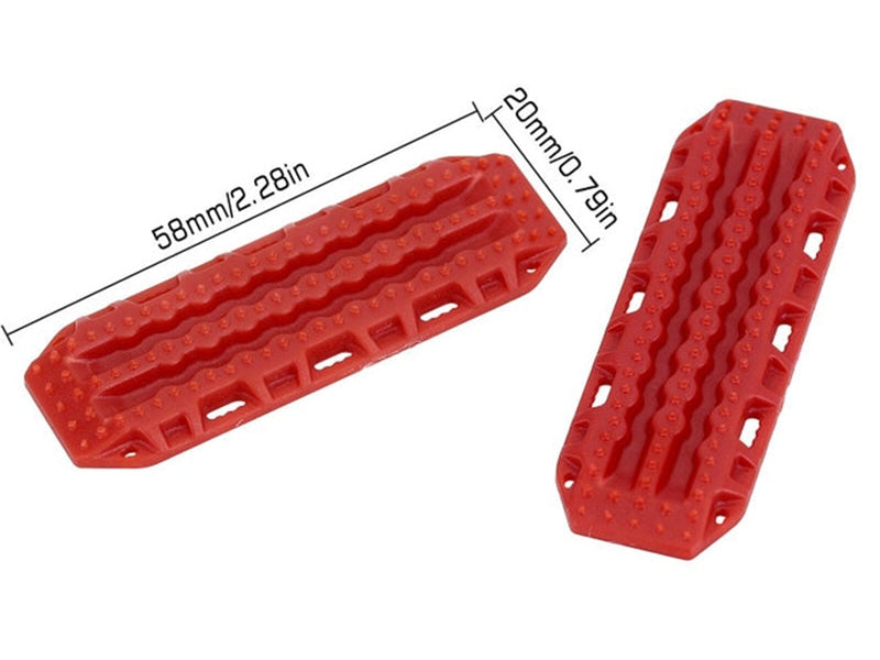 Injora 2 plaques sable rouge pour mini crawlers 1/24 1/18 RC