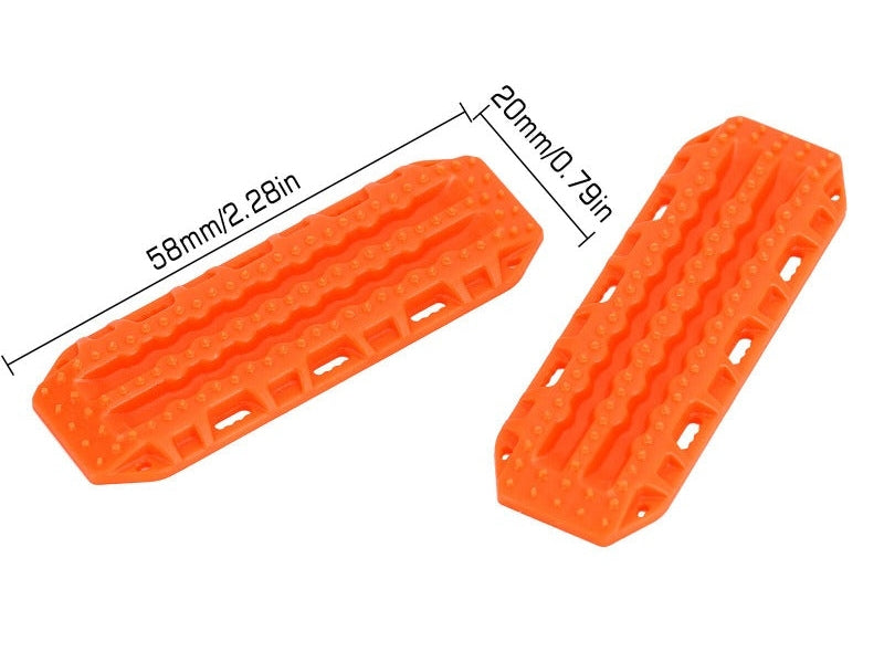 Injora 2 plaques sable orange pour mini crawlers 1/24 1/18 RC