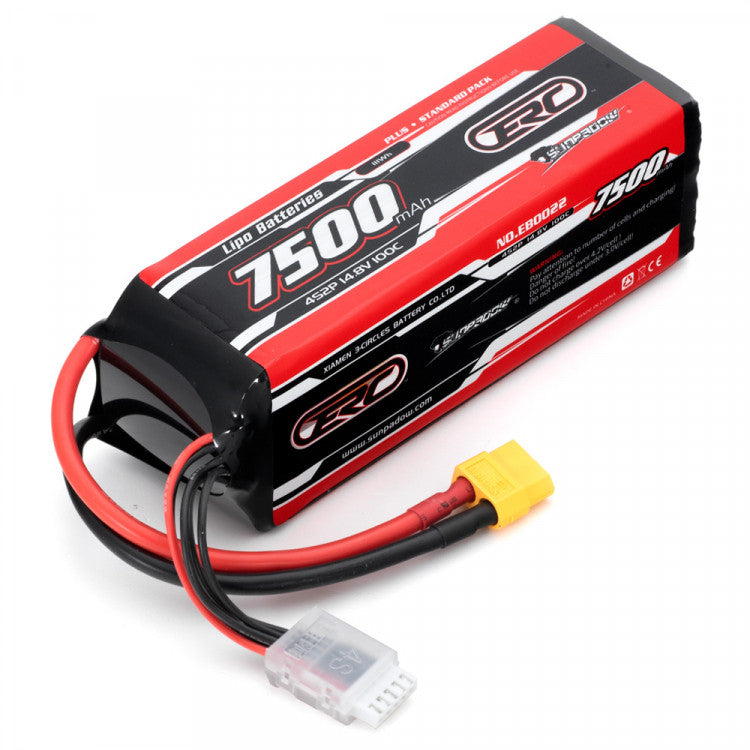 Batterie LiPo 14,8V 7500mAh 100C 4S2P XT60 - SW256421