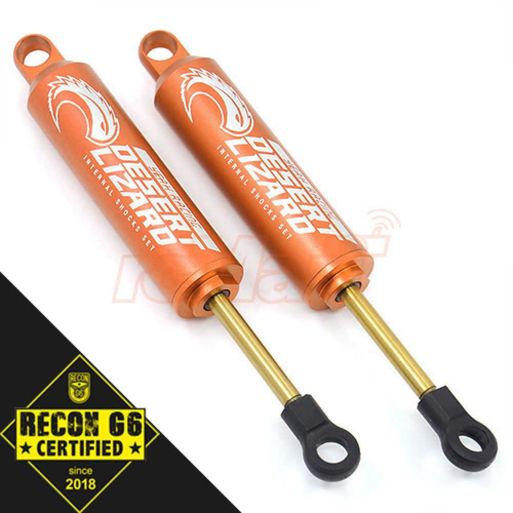 Yeah Racing 2 Amortisseurs Desert Lizard 90mm orange pour Crawler 1/10 'G6 Certified'
