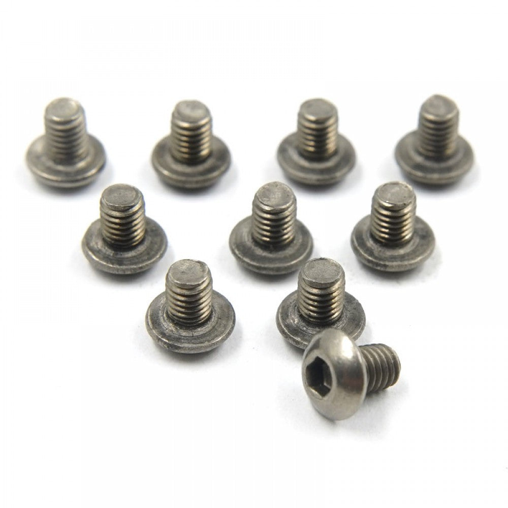 Vis à métaux à tête cylindrique à douille hexagonale G2 en titane (3x4mm) - 10 pièces