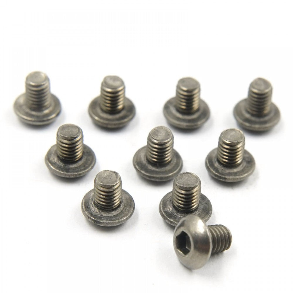 Vis à métaux à tête cylindrique à douille hexagonale G2 en titane (3x5mm) - 10 pièces