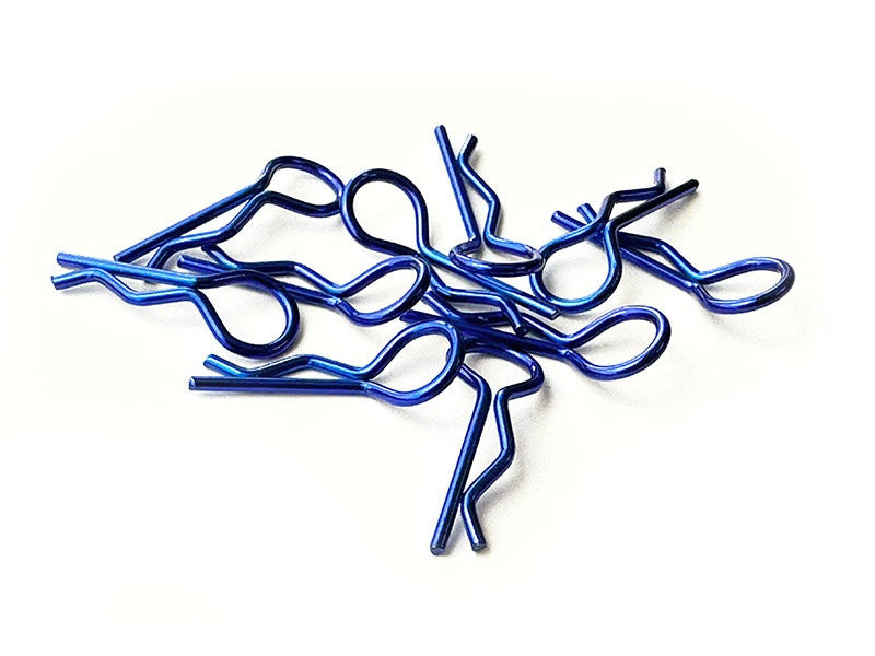Clips de carrosseries 1/10 bleu métallisé (x10) H-SPEED