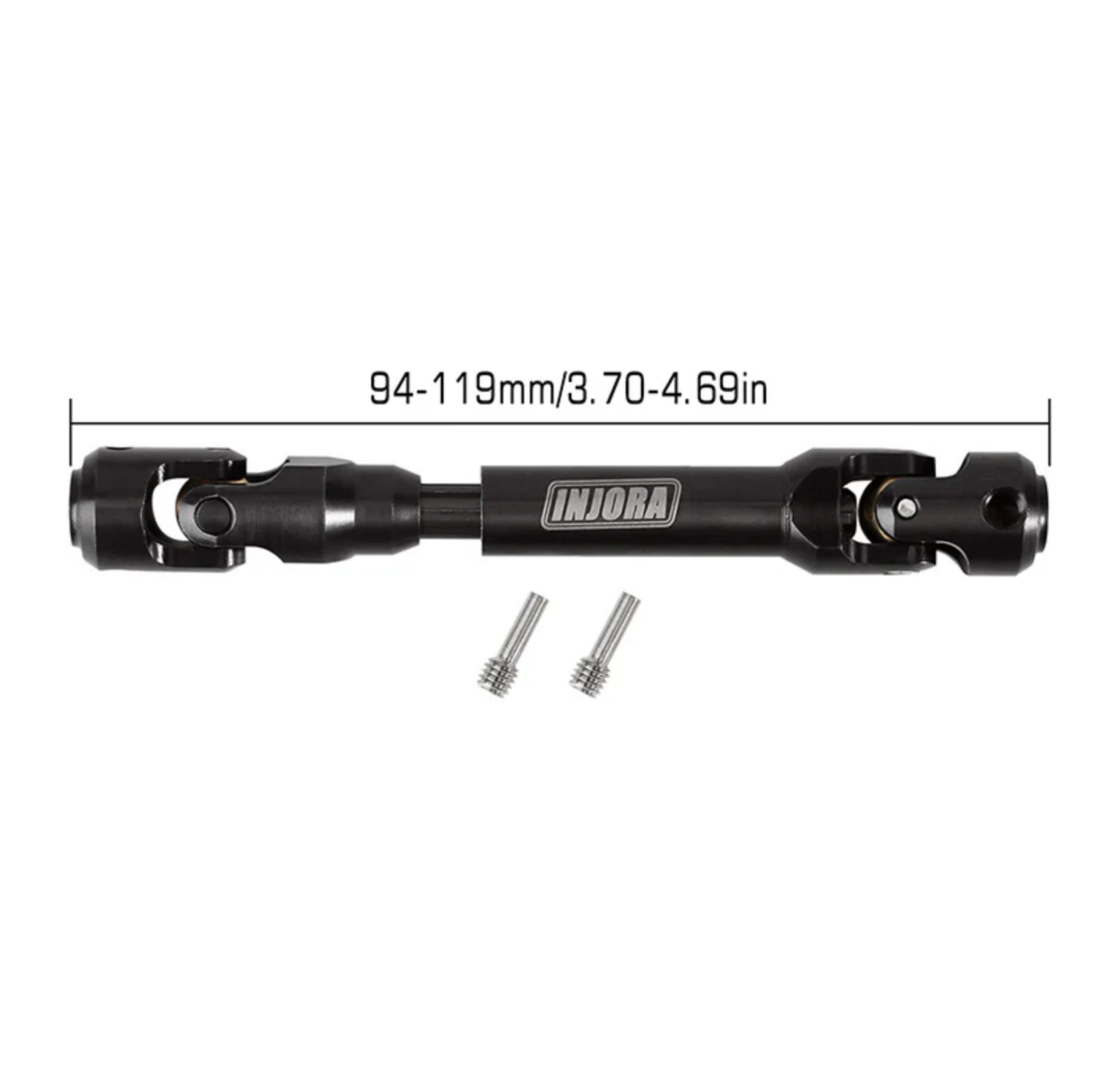 INJORA Arbre d'entraînement robuste en acier pour voiture 1/10 RC 94-119mm