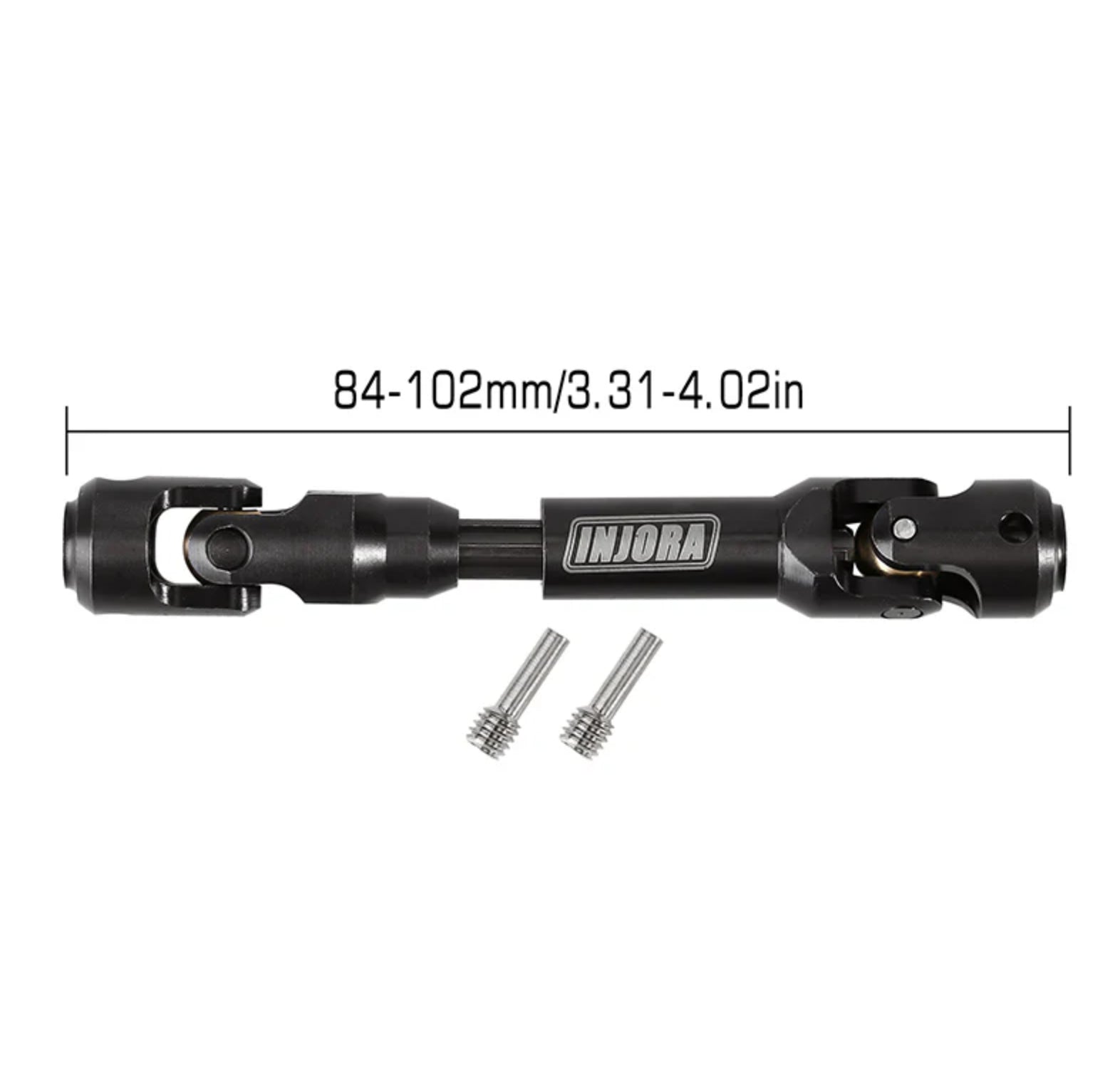 INJORA Arbre d'entraînement robuste en acier pour voiture 1/10 RC 84-102mm
