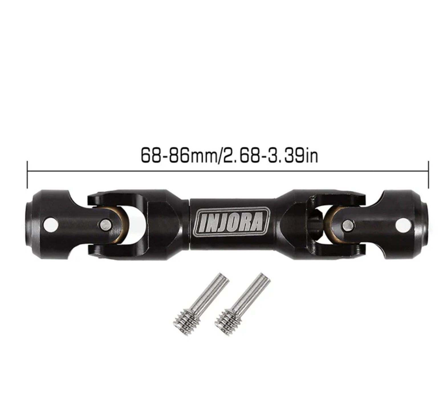 INJORA Arbre d'entraînement robuste en acier pour voiture 1/10 RC 68-86mm