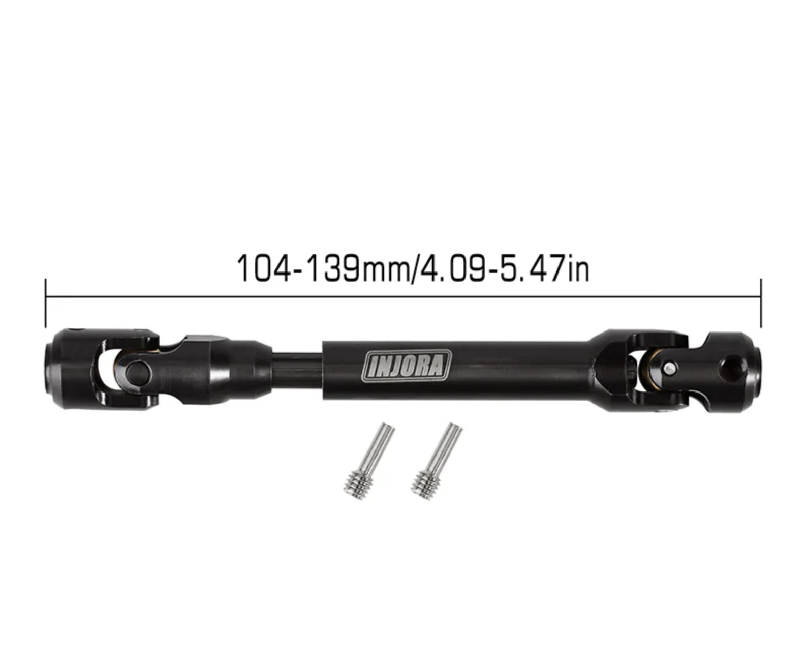 INJORA Arbre d'entraînement robuste en acier pour voiture 1/10 RC 104-139mm