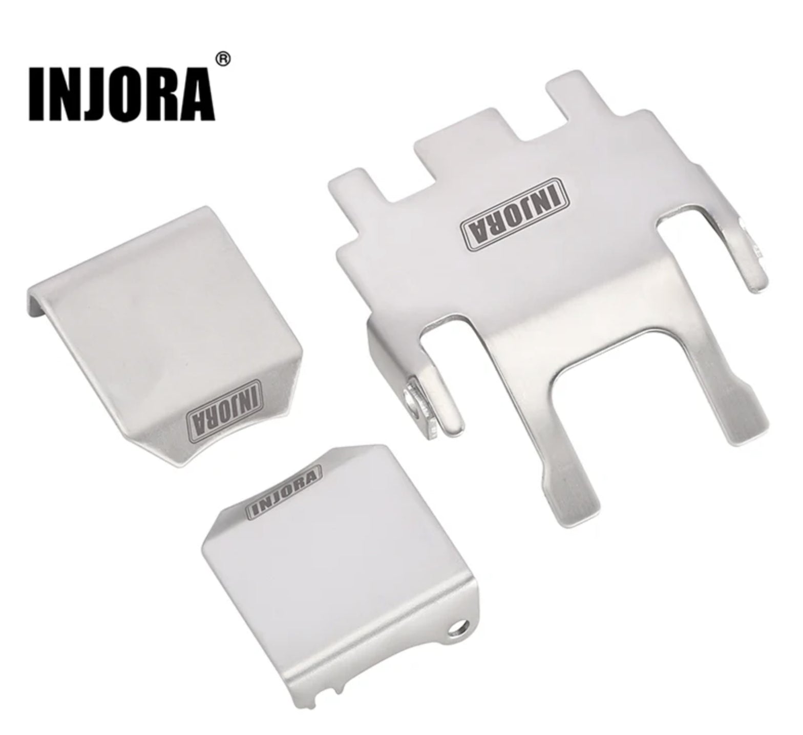 INJORA Protection d'essieu de plaque de protection de châssis en acier inoxydable pour TRX4M
