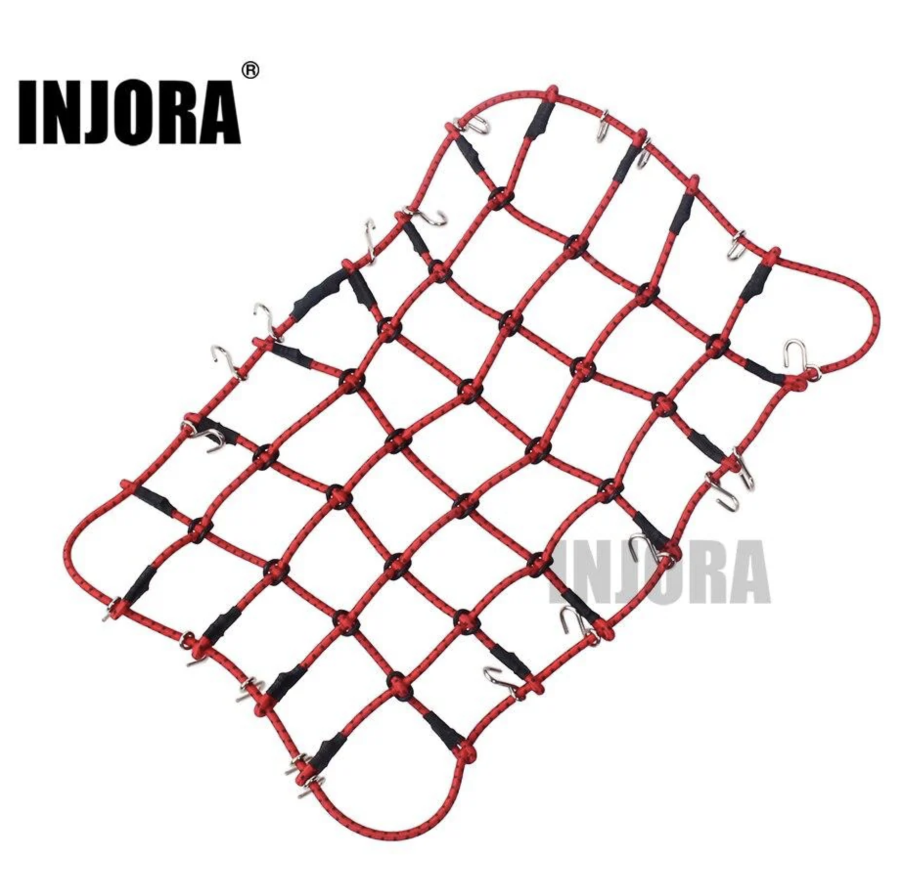INJORA Filet à bagages élastique rouge pour crawler 1/10