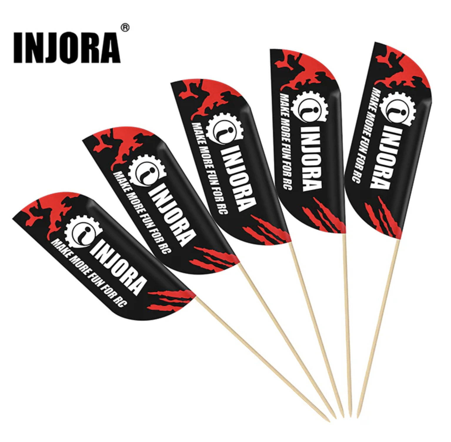 INJORA 5 mini drapeaux en plumes pour RC crawler 1/18 et 1/24